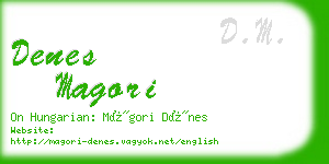 denes magori business card